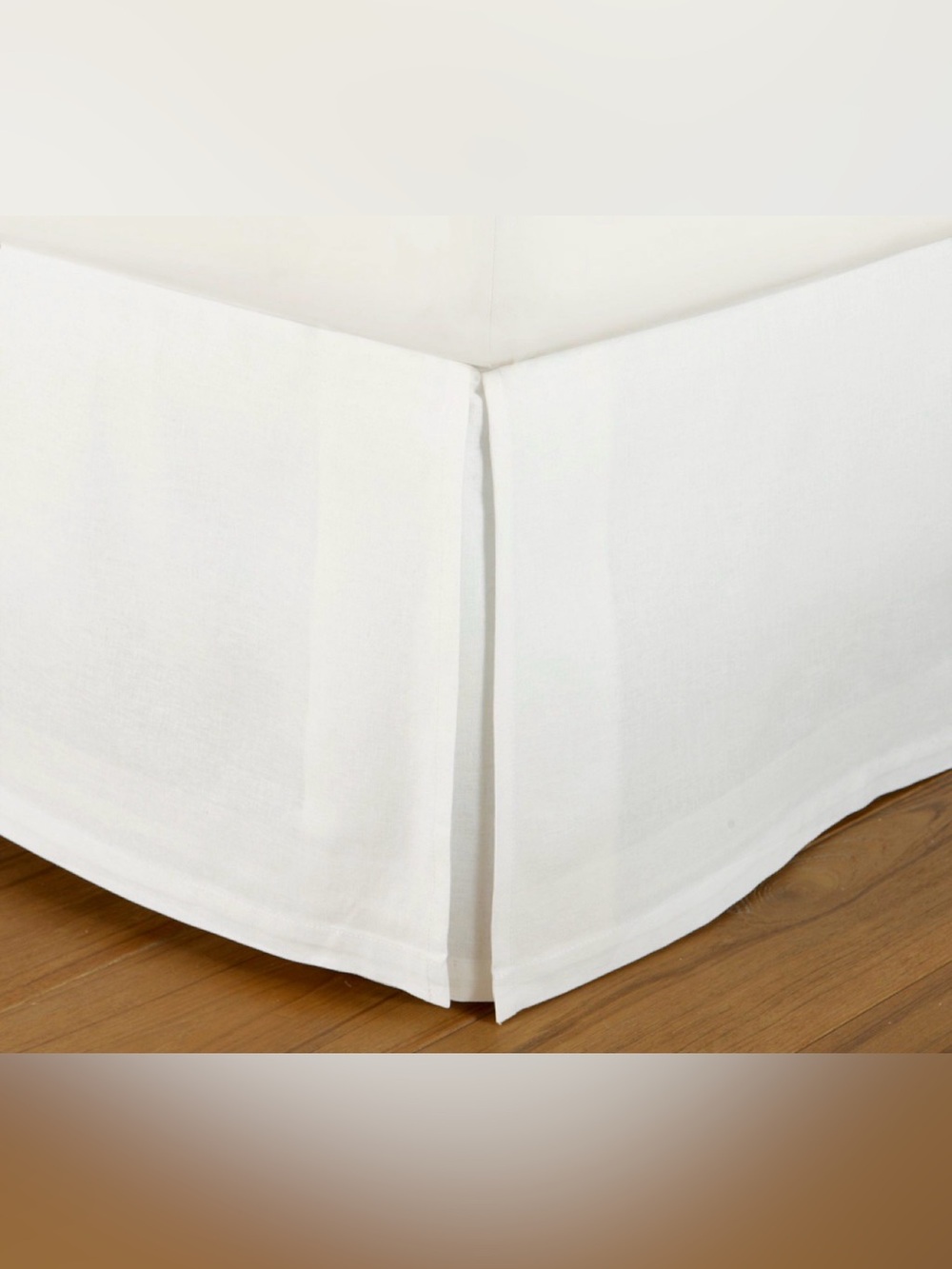 NWT Pottery Barn Essential Linen Cotton Bed Skirt Classic Ivory Crisp Summer